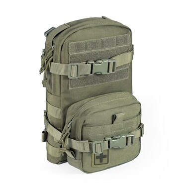 CLTAC Tactical Small MOLLE Hydration Pack Outdoor Water Bladder Carrier Pack for Vest BackpackRange Green