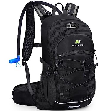 N NEVO RHINO Hydration Backpack with Water Bladder 3L Hiking Backpack with Rain Cover Insulation Water Daypack for Cycling Biking