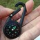 BUBUCAM 3 in 1 Multifunctional Compass Thermometer Hiking Tactical Carabiner Keychain for Camping HikingTravel