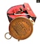 NauticalMart Engraved Brass Compass with Leather Case Nautical Gift for Our Son from Dad and Mom Anniversary Birthday