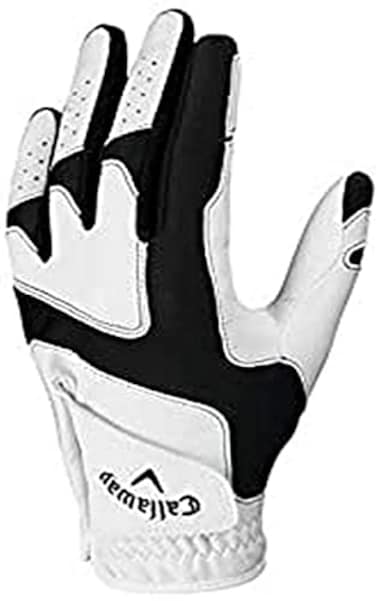 Callaway Golf Opti Fit Seamless Universal Fit Golf Glove Mens Worn on Right Hand White