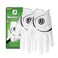 FootJoy Mens WeatherSof 2Pack Golf Glove White Cadet MediumLarge Worn on Left Hand