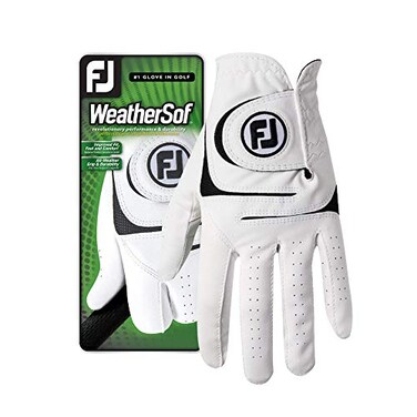 FootJoy Mens WeatherSof Prior Generation Golf Glove White XXLarge Worn on Left Hand