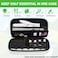 SLINRKE Golf Glove Holder Case with Glove Shaper Protective Hard Shell Golf Accessories Case Bag with 2 Dividers Fits Balls Tees Markers Ideal Gift White