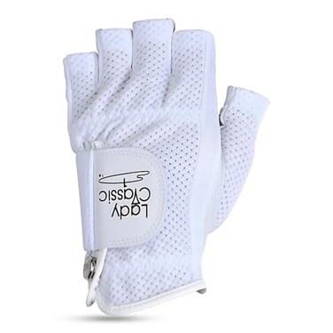 Lady Classic Cabretta 12 Finger Golf Glove White Medium LH