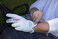 Nice Shot The Bird Golf Glove White Cabretta Leather Mens Left Hand Cadet Large