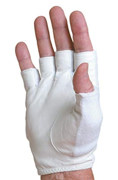 Tourna Tennis GloveMens Half FingerMediumRight White Model Number TGHMMR