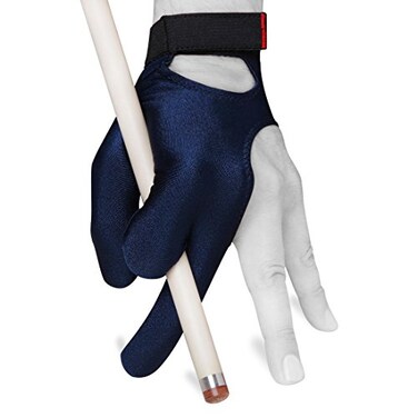 Fortuna Billiard Glove Classic for Left Hand Blue with Strap Small