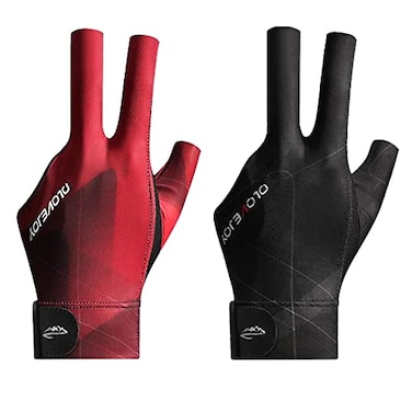 gofidin Gofidin 2 PCS Breathable Pool Gloves Spandex Snooker Left Hand Three Fingers Glove Elasticity Billiard Training Accessories