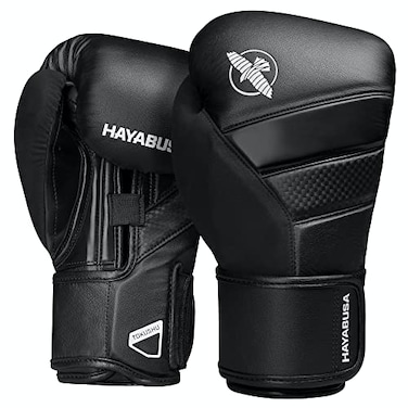 Hayabusa T3 Boxing Gloves for Men and Women Wrist and Knuckle Protection DualX Hook and Loop Closure Splinted Wrist Support 5 Layer Foam Knuckle Padding Black 14 oz
