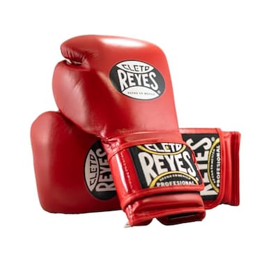 CLETO REYES Training Gloves with Leather Strap Attached Thumb and Hook Loop Closure 12oz Classic Red