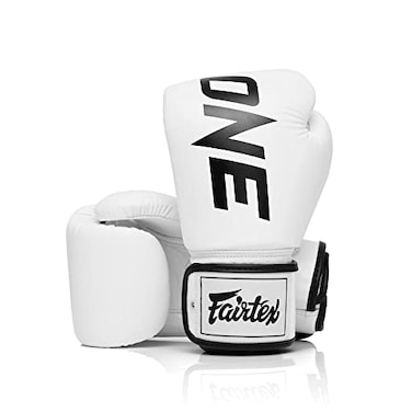 Fairtex BGV1 ONE Muay Thai Boxing Sparring Gloves White 14 oz