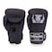 TOP KING Top King Super Air Breathable Leather Gloves Muay Thai Boxing Gloves for Training or Sparring Black 14oz