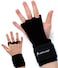 AEOLOS Leather Gymnastics Hand GripsGreat for GymnasticsPull upWeight LiftingKettlebells and Cross Training Black Large