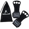 AEOLOS Leather Gymnastics Hand GripsGreat for GymnasticsPull upWeight LiftingKettlebells and Cross Training Black2 Layers Leather XSmall