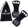 AEOLOS Leather Gymnastics Hand GripsGreat for GymnasticsPull upWeight LiftingKettlebells and Cross Training Black2 Layers Leather XSmall
