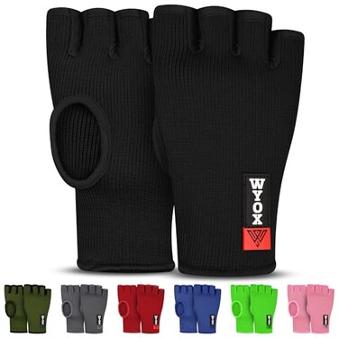 WYOX Inner Glove Hand Wraps for Boxing Kickboxing Elasticated Wrist Support Knuckle Protection for Muay Thai MMA Heavy Bag Training Men Women