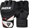 RDX MMA Gloves Grappling Sparring Maya Hide Leather Boxing Gloves Men Women Muay Thai Martial Arts Training Half Finger Adjustable Mitts Wrist Support Kickboxing Cage Fighting Punching Bag Workout