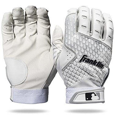 Franklin Sports 2ndSkinz Batting Gloves WhiteWhite Youth Medium