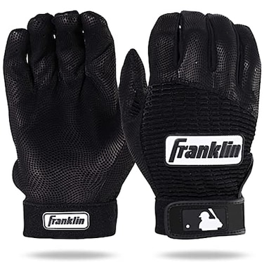Franklin Sports Adult MLB Pro Classic Batting Gloves XLarge Pair BlackBlack