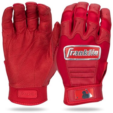 Franklin Sports CFX Pro Full Color Chrome Series Batting Gloves CFX Pro Full Color Chrome Batting Gloves Red Youth Medium