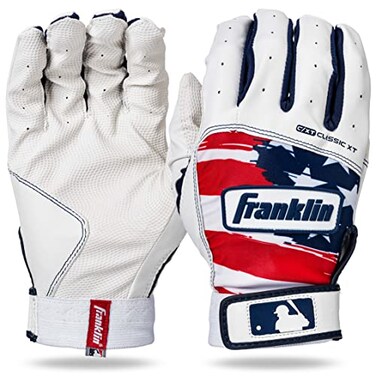 Franklin Sports Classic XT Batting Gloves Pair USA Youth Medium