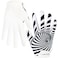 GOWISDOM Youth Football Gloves High Silicone Grip Receiver Gloves for Kids White XSS556 inch
