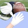 GOWISDOM Youth Football Gloves High Silicone Grip Receiver Gloves for Kids White XSS556 inch