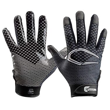 Cutters Game Day Receiver Glvs Blk Fade Adult LXL