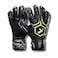 Storelli Gladiator Pro 30 Goalkeeper Gloves Breathable HighImpact Hand Protection with 5 Removable Finger Spines Premium Hand Grip for Soccer Goalies 1 Pair Black Yellow Size 9