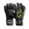 Storelli Gladiator Pro 30 Goalkeeper Gloves Breathable HighImpact Hand Protection with 5 Removable Finger Spines Premium Hand Grip for Soccer Goalies 1 Pair Black Yellow Size 9