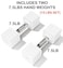 Upspeed 15LBS Adjustable Dumbbells Sets 4 in 1 Free Weight Dumbbell Sets for Women Men Hand Weight Set Adjust Dumbbells Weights Set for Home Gym Exercise Workout Strength Training Equipments White