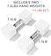 Upspeed 15LBS Adjustable Dumbbells Sets 4 in 1 Free Weight Dumbbell Sets for Women Men Hand Weight Set Adjust Dumbbells Weights Set for Home Gym Exercise Workout Strength Training Equipments White