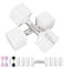 Upspeed 15LBS Adjustable Dumbbells Sets 4 in 1 Free Weight Dumbbell Sets for Women Men Hand Weight Set Adjust Dumbbells Weights Set for Home Gym Exercise Workout Strength Training Equipments White