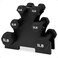 BalanceFrom Neoprene Coated Iron Dumbbell Hex Weights Set with Stand ColorCoded or Black Options with NonSlip Grip for Strength Training Resistance Workouts and Home Gym Fitness