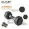 CAP 3 LB Rubber Coated Hex Dumbbell Weight Rubber Hand Weights for Home Gym Strength Training Comfort Grip Handle Pair