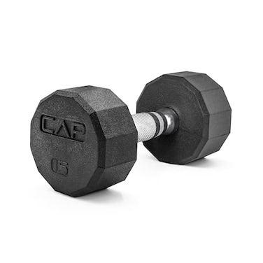 CAP Barbell unisex adult 12Sided Series 12 Sided Coated Dumbbell Black 15Pound US