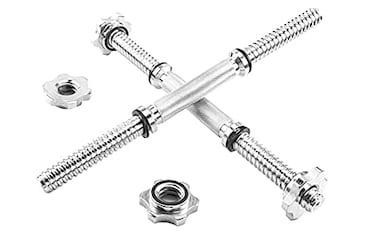 Rowland Harbor Threaded Dumbbell HandlesAdjustable Dumbbell Bar Handles 38cm149 Inch Fit 1 inch Standard Weight Plate Weightlifting Accessories Sold in Pair