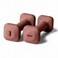 WeGym SafeGrip Square Dumbbells with Anti Slip Handles Aesthetic Free Weights for Home Workouts Stable Design Prevents Rolling during Floor Exercises 3LB Pair Rose