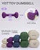 YOTTOY Weights Dumbbells Set for Women2 Pound Dumbbells Set of 2 NonSlip Hand Weights for Home Workouts Portable Strength Training Neoprene dumbbells Purple 2LBPair