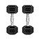 RitFit 5780LBS Rubber Coated Hex Dumbbell Weight Set with Rack and Adjustable Weight Bench for Home Gym Strength Training Workouts