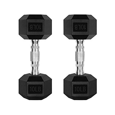 RitFit 5780LBS Rubber Coated Hex Dumbbell Weight Set with Rack and Adjustable Weight Bench for Home Gym Strength Training Workouts