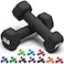 Portzon Weights Dumbbells 10 Colors Options Compatible with Set of 2 Neoprene Dumbbells Set115 LB AntiSlip Antiroll Hex Shape