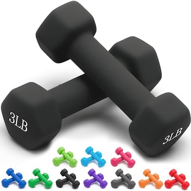 Portzon Weights Dumbbells 10 Colors Options Compatible with Set of 2 Neoprene Dumbbells Set115 LB AntiSlip Antiroll Hex Shape