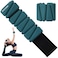 BECOJADDE Ankle Weights Set of 2 1 lb Each Adjustable Wrist Weights for Women Men Wearable Arm Leg Weight for Pilates Running Walking Workout Yoga Deep Emerald