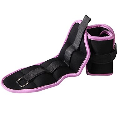 JFIT Ankle Weight Pair 10 LBS Set of 2 with Adjustable Velcro Straps Breathable Moisture Absorbent Weight Straps for Men and Women Comfortable Ankle Wrist Weights