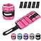 Henkelion Adjustable WristAnkle Weights 1 Pair 6 Lbs For Women Men Kids Strength Training Set For Gym Fitness Workout Running Lifting Exercise Leg each 3 Lbs Pink