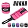 Henkelion Adjustable WristAnkle Weights 1 Pair 6 Lbs For Women Men Kids Strength Training Set For Gym Fitness Workout Running Lifting Exercise Leg each 3 Lbs Pink