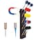 YYST Magnetic Dart HolderStandCaddyDisplayRackWall Mount Hold 15 Steel or Soft Tip Darts Black W Rubber Coated Magnets 1