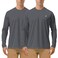 Roadbox Mens 2 Pack UV Sun Protection SPF UPF 50 Long Sleeve Quick Dry Fishing Shirts Outdoor Rash Guard for Running Hiking Swimming